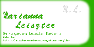 marianna leiszter business card